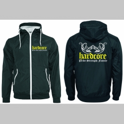 Hardcore - Pride, Strength, Family  šuštiaková bunda čierna materiál povrch:100% nylon, podšívka: 100% polyester, pohodlná,vode a vetru odolná 